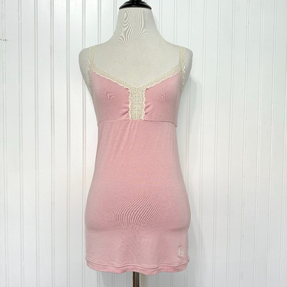 Y2K Juicy Couture Pink & Lace Cami Small